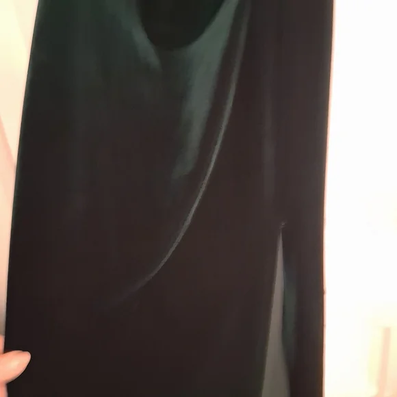 Xscape Strapless Dark Green Velvet Dress - Picture 6 of 6